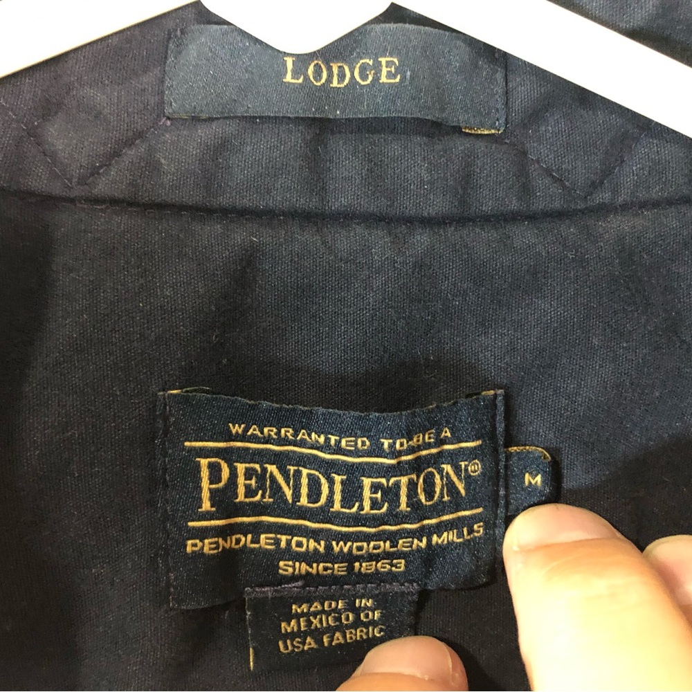 Pendleton Blue Plaid Casual Button Down Shirt - image 4